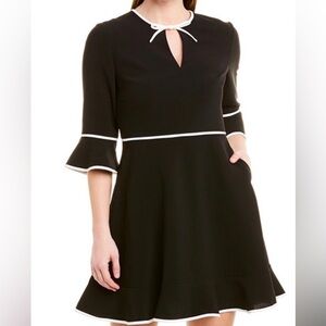 Ted Baker London size 2 beautiful black and white classy sexy dress EUC